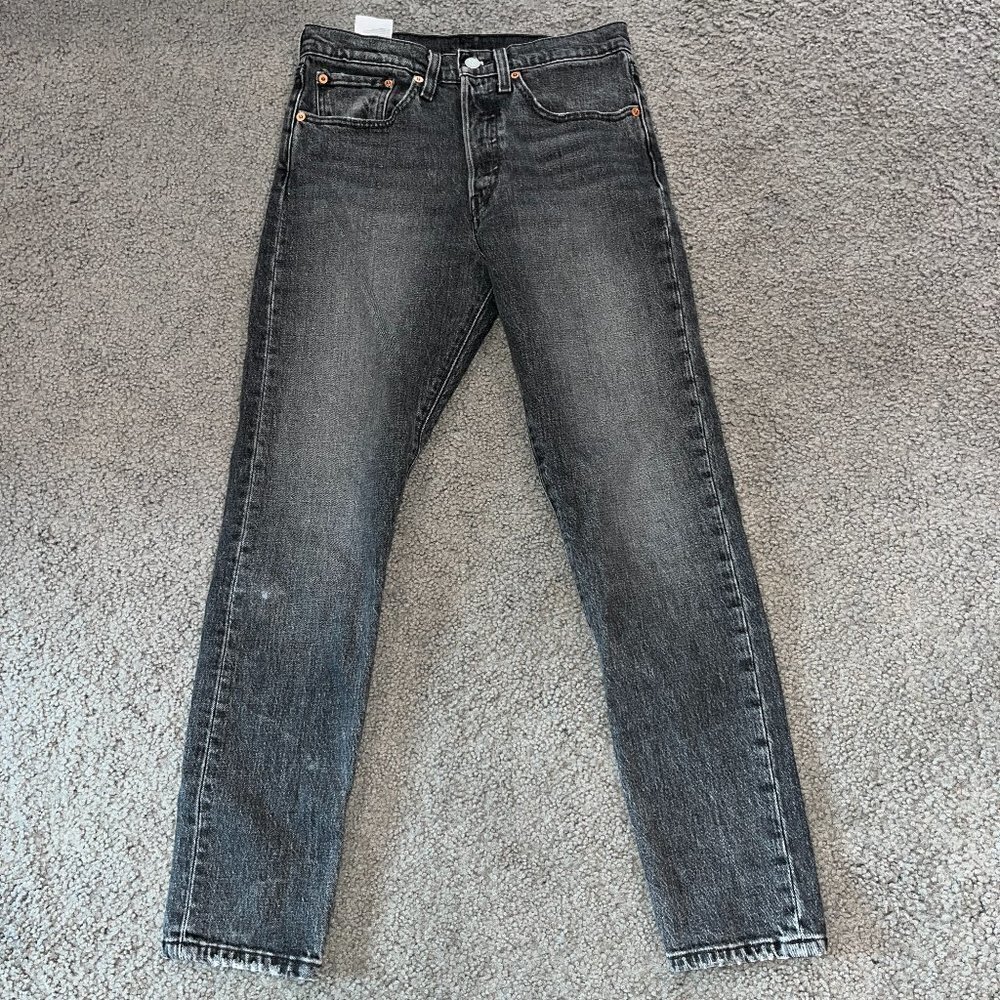 LEVI'S BIG E 501's Skinny - Faded Black Wash - Premium Denim - W26 L 28